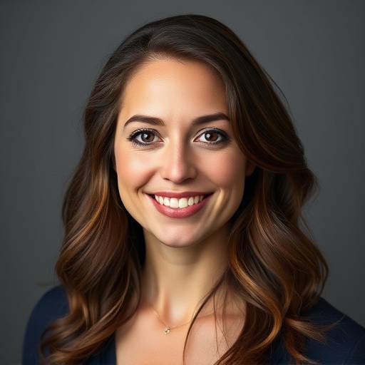 Portrait of Sarah Johnson, Co-Founder and Creative Director of Emberglow Studios.
